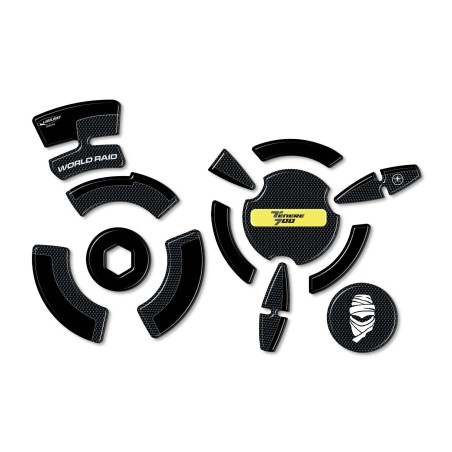 Kit adesivi gel 3D protezioni laterali carter moto compatibili Yamaha Tenere 700