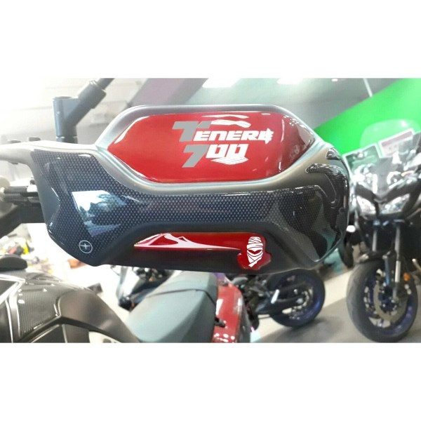Kit d'autocollants résine 3D protège-mains moto compatible Yamaha Tenere 700