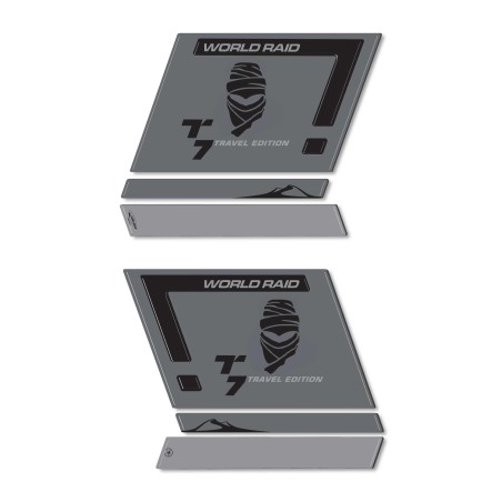 Pegatinas de gel de resina 3D Bolsas laterales de moto compatibles con Yamaha Tenere 700 2022