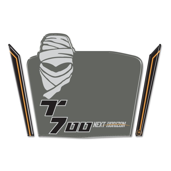 3D Gel motorbike windshield protector sticker compatible with Yamaha Tenere 700 2023