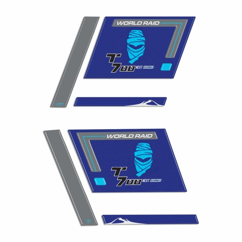 Adesivi Borse Laterali moto resina gel 3D compatibili con Yamaha Tenere 700 2023