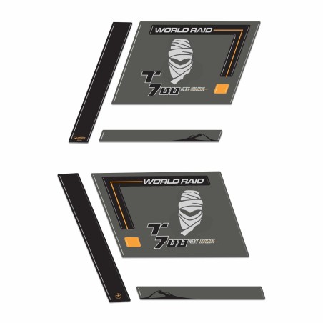 Adesivi Borse Laterali moto resina gel 3D compatibili con Yamaha Tenere 700 2023