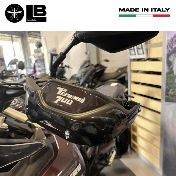 Adesivi Protezioni Paramani compatibili con Yamaha Tenere 700 World Raid - Nero