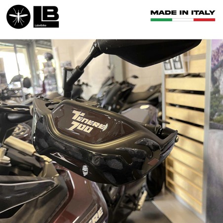 Adesivi Protezioni Paramani compatibili con Yamaha Tenere 700 World Raid - Nero