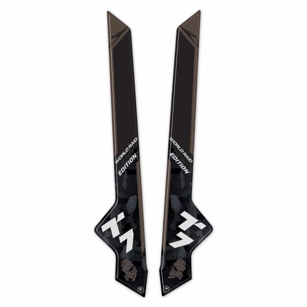 Protectores de volante adhesivos compatibles con Yamaha Tenere 700 World Raid - Negro