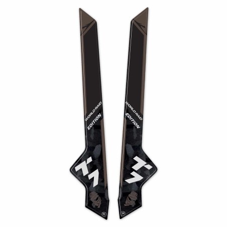 Adhesive Steering Wheel Protectors compatible with Yamaha Tenere 700 World Raid - Black