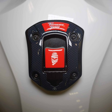 Autocollant 3D de protection de bouchon de réservoir compatible avec Yamaha Tenere 700 à partir de 2019.