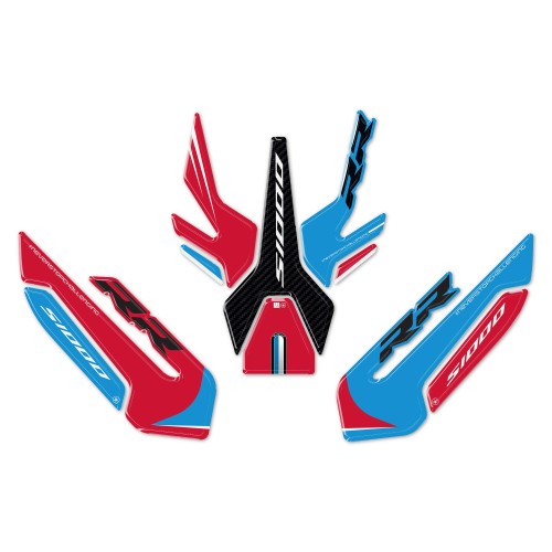                             Kit Autocollants Réservoir 3D Protection Moto compatible avec Bmw S1000RR 2009-2026
                          