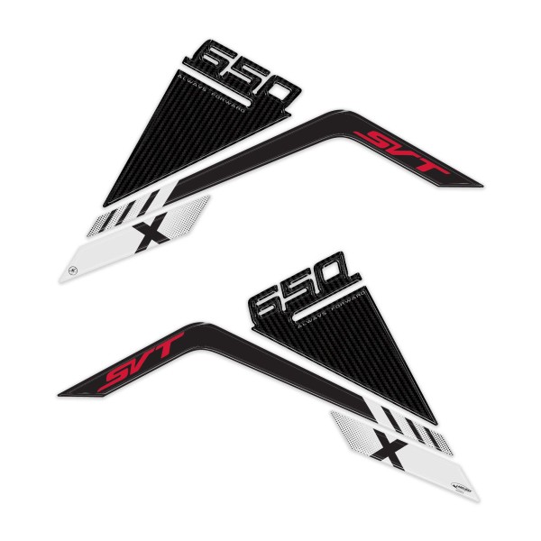 Protectores laterales adhesivos 3D para depósito compatibles con QJ Motor SVT650X 2026