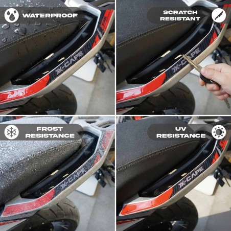 Beifahrergriffe 3D Aufkleber kompatibel mit Moto Morini X-Cape 1200 2026