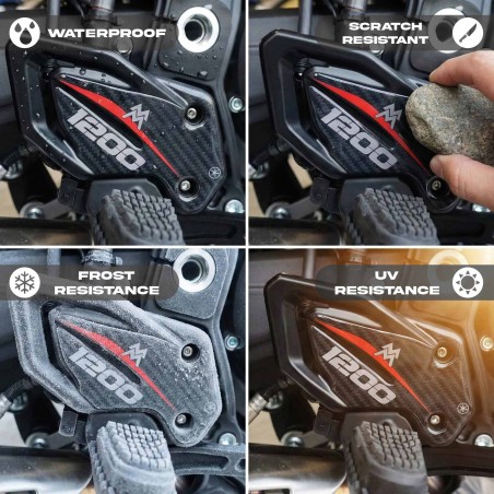 Pegatinas reposapiés 3D compatibles con Moto Morini X-Cape 1200 2026