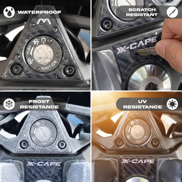 Autocollant 3D pour clé de contact compatible avec Moto Morini X-Cape 1200 2026