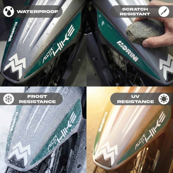 Pegatina 3D guardabarros delantero compatible con Moto Morini Alltrhike 450 2026