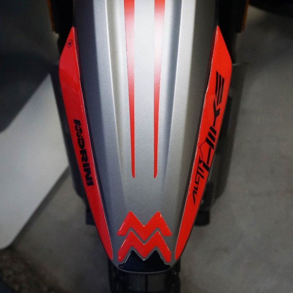 3D Frontkotflügel Aufkleber kompatibel mit Moto Morini Alltrhike 450 2026