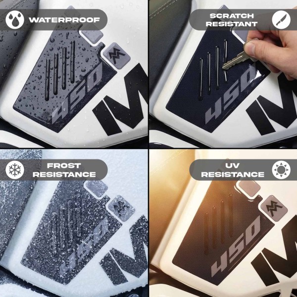 Adhesivos laterales 3D compatibles con Moto Morini Alltrhike 450 2026