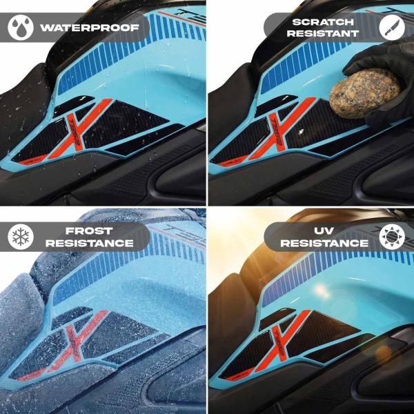 Pegatinas 3D Protectores laterales de depósito compatibles con Morbidelli T352X 2026