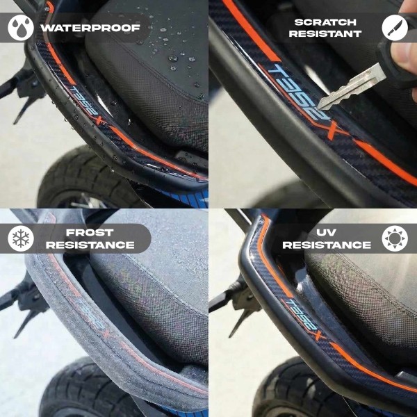 Pegatinas 3D Asideros de pasajero compatibles con Morbidelli T352X 2026