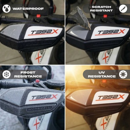 3D Gel Stickers 3D Handguards protecteurs moto compatibles avec Morbidelli T352X 2026