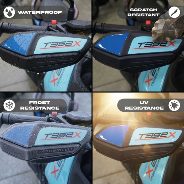 3D Gel Stickers 3D Handguards protecteurs moto compatibles avec Morbidelli T352X 2026