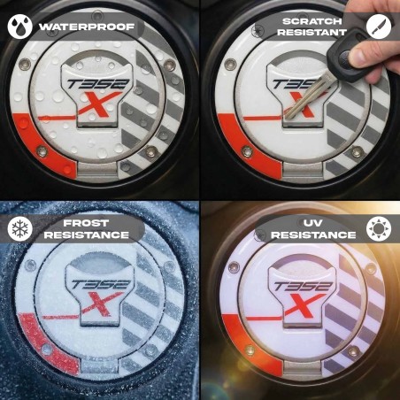 Tank cap protection sticker motorbike compatible with Morbidelli T352X 2026