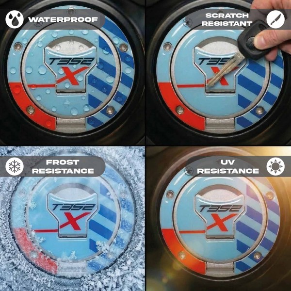 Tank cap protection sticker motorbike compatible with Morbidelli T352X 2026