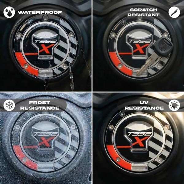 Autocollant de protection de bouchon de réservoir moto compatible avec Morbidelli T352X 2026