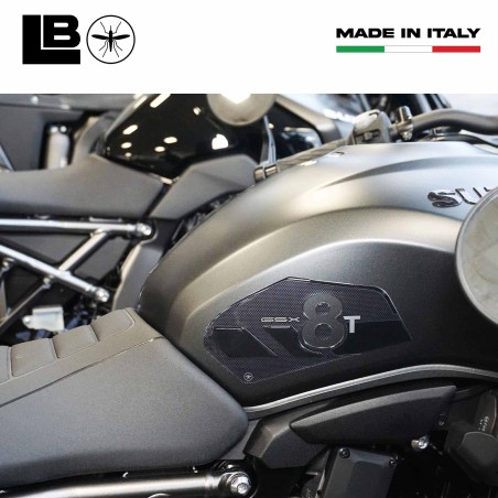 Protezioni Laterali serbatoio moto Adesivi Gel 3D compatibili con Suzuki GSX-8T