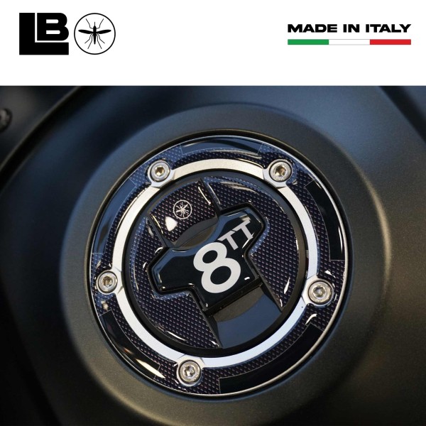 Gel adhésif 3D Protection du bouchon de réservoir moto compatible avec Suzuki GSX-8TT