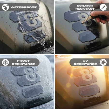 3D Resin Sticker Protector de depósito de moto compatible con Suzuki GSX-8TT