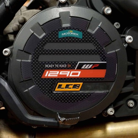 3D Gel Aufkleber Motorrad Kurbelgehäuse Seitenschutz kompatibel KTM 1290 Super Duke