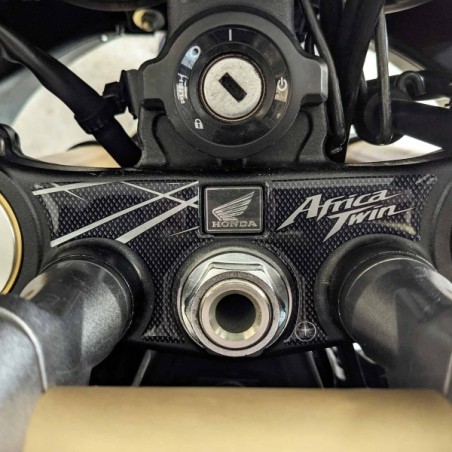 Adesivo resina 3D piastra sterzo compatibile con Honda Africa Twin 1000 - 1100