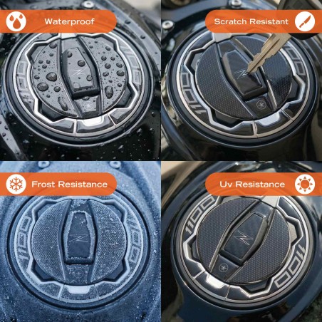 Sticker 3D Tank cap protection motorbike compatible with Kawasaki Z1100 2026