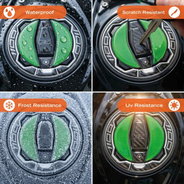 Sticker 3D Tank cap protection motorbike compatible with Kawasaki Z1100 2026