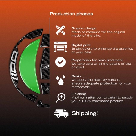 Sticker 3D Tank cap protección moto compatible con Kawasaki Z1100 2026