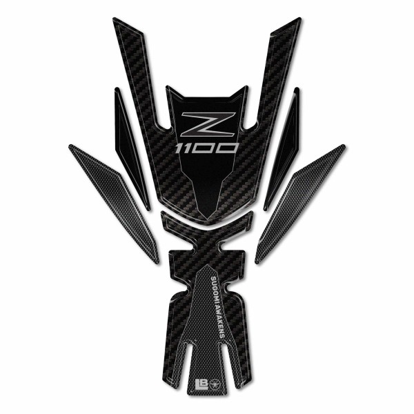 Protection de réservoir 3D adhésive pour moto compatible avec Kawasaki Z1100 2026