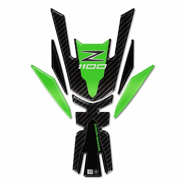 Protector de depósito adhesivo 3D para moto compatible con Kawasaki Z1100 2026