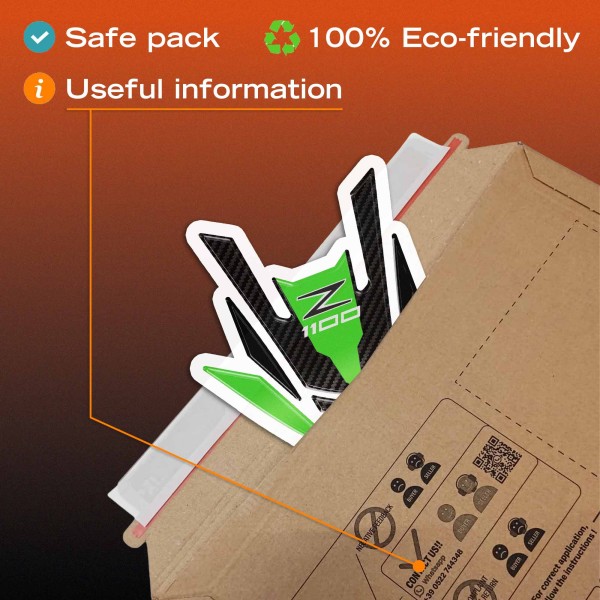 Protector de depósito adhesivo 3D para moto compatible con Kawasaki Z1100 2026