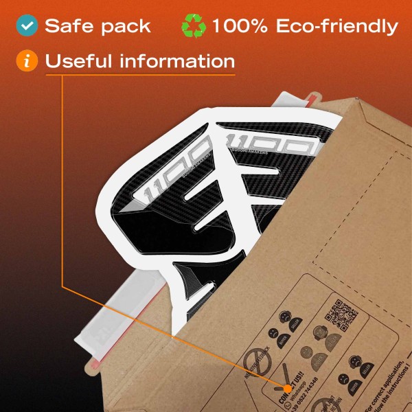 Protectores laterales de depósito Pegatinas 3D compatibles con Kawasaki Z1100 2026