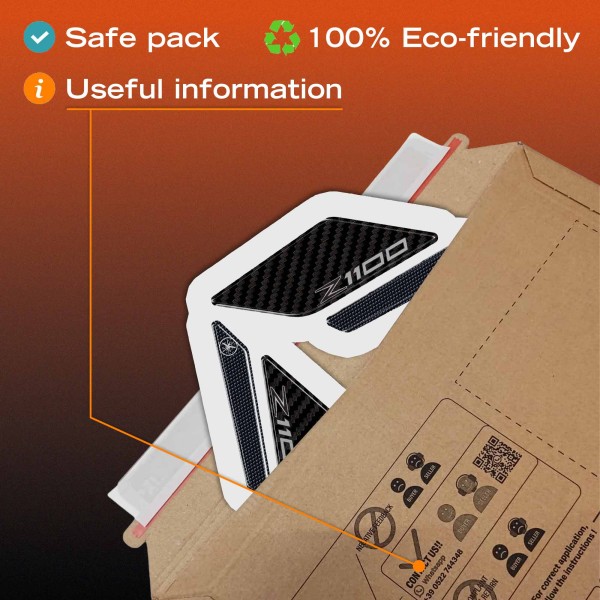 Protezioni Battitacco Moto Adesivi Gel 3D compatibili con Kawasaki Z1100 2026