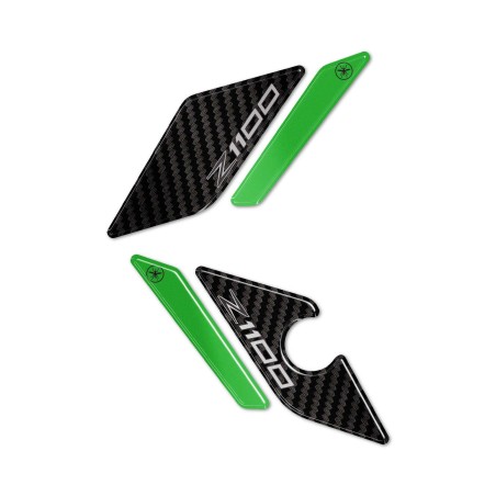 Protecteurs de talons moto 3D Gel Stickers compatibles avec Kawasaki Z1100 2026