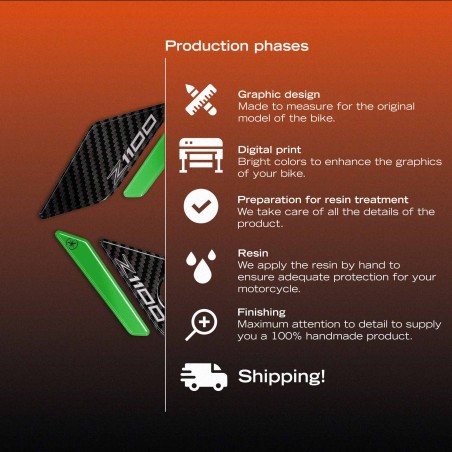 Protezioni Battitacco Moto Adesivi Gel 3D compatibili con Kawasaki Z1100 2026
