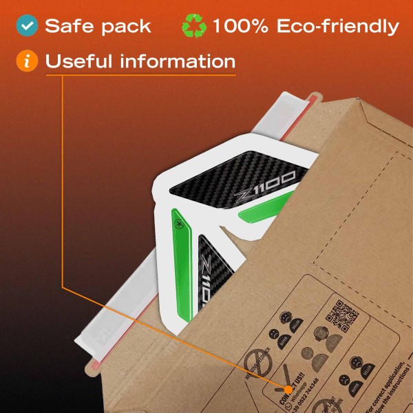 Protezioni Battitacco Moto Adesivi Gel 3D compatibili con Kawasaki Z1100 2026