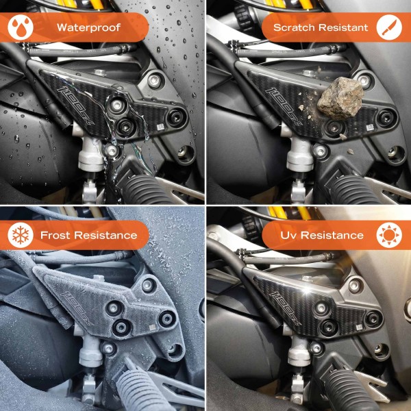 Heel Protectors 3D Stickers compatible with Kawasaki Ninja 1100SX 2025-26