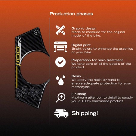 Pegatina 3D Protección de la placa de horquilla compatible con Kawasaki Ninja 1100SX