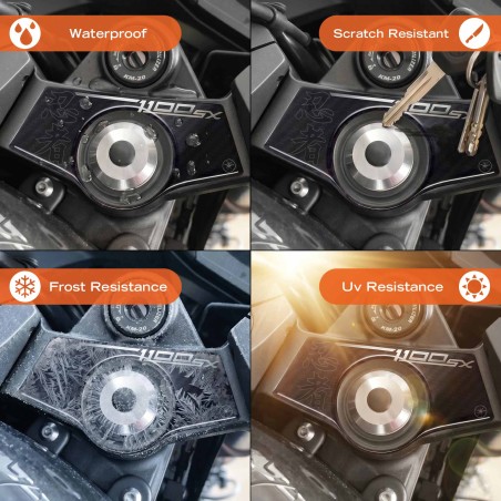 Adesivo 3D Protezione piastra forcella compatibile con Kawasaki Ninja 1100SX
