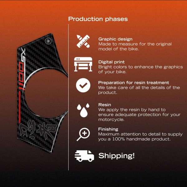 Adesivo 3D Protezione piastra forcella compatibile con Kawasaki Ninja 1100SX