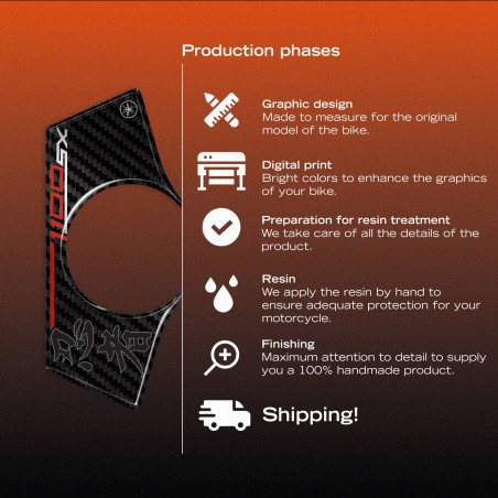 Adesivo 3D Protezione piastra forcella compatibile con Kawasaki Ninja 1100SX