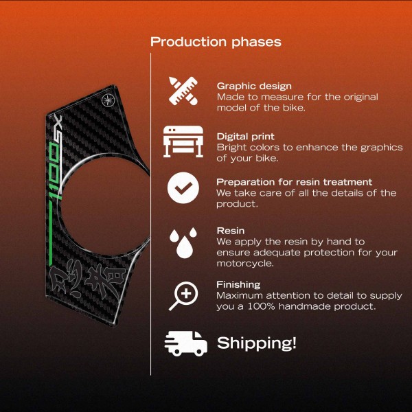 Pegatina 3D Protección de la placa de horquilla compatible con Kawasaki Ninja 1100SX