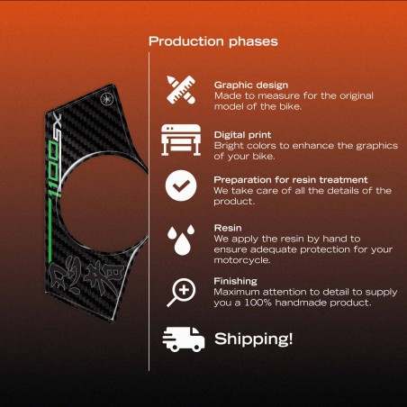 Sticker 3D Fork plate protection compatible with Kawasaki Ninja 1100SX