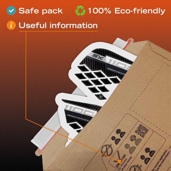 Protectores laterales de depósito Pegatinas 3D compatibles con Kawasaki Ninja 1100SX